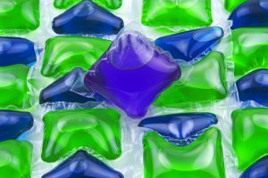NS Blue Violet Green Laundry Detergent Packets - organic dyes